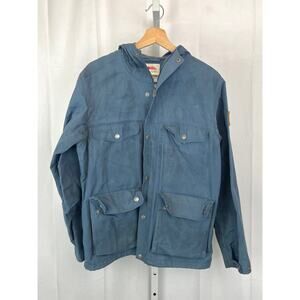 FJALLRAVEN Womens Greenland Jacket Full Zip Utility Pockets Hooded Blue Size S